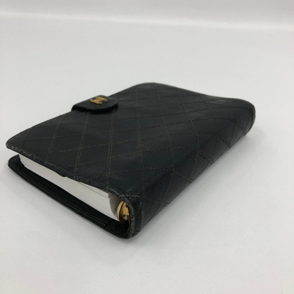 Chanel Matrasse Quilted Black MM Agenda planner notebook cover black - Picture 4 of 9